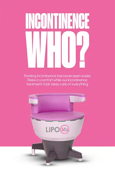 LIPO360 EMS Chair Can Help with Urinary Incontinence 2 Image of a urinary incontinence treatment seat Tetbury