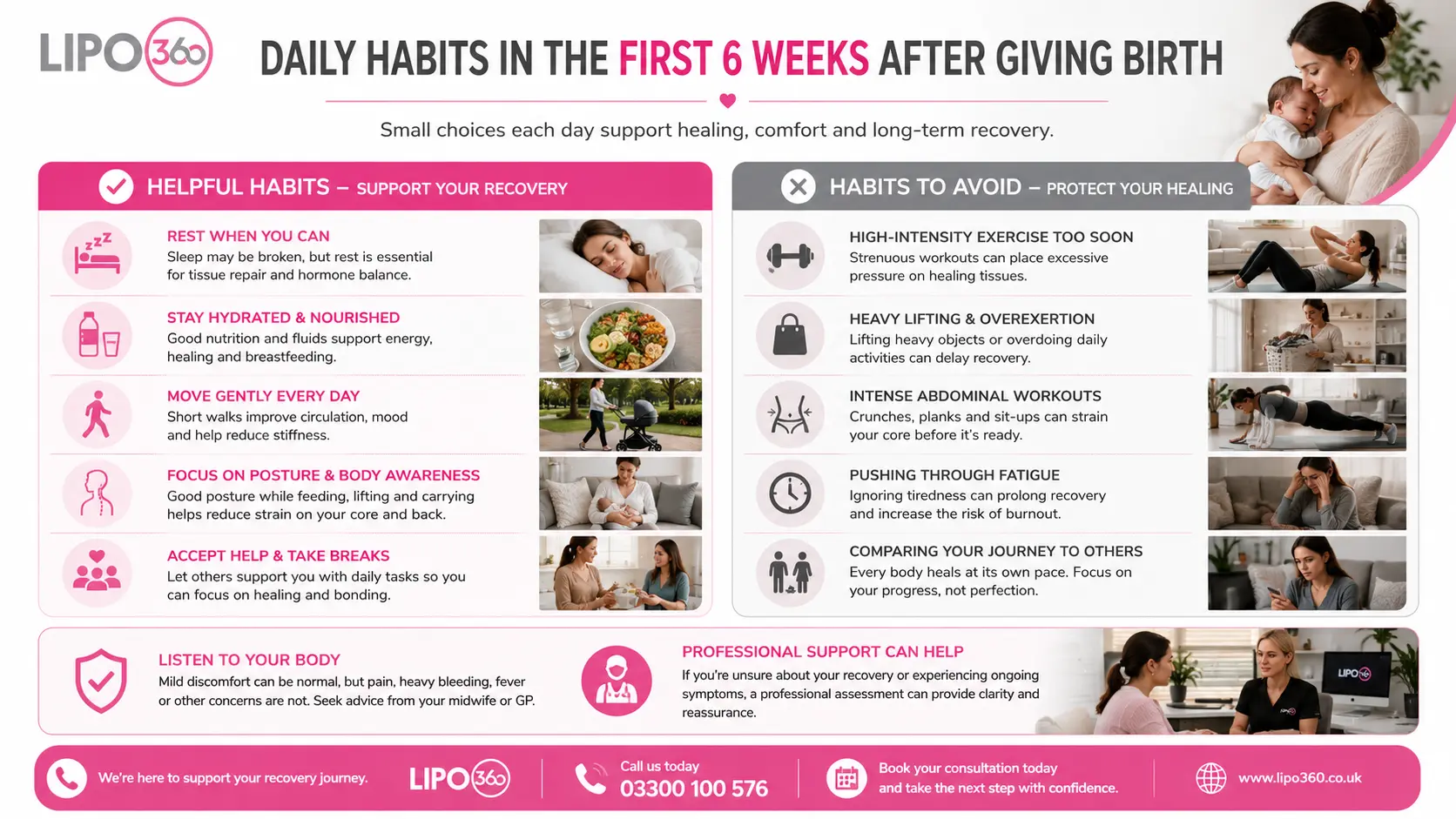 What to Do (and Avoid) in the First 6 Weeks After Giving Birth To Avoid Diastasis Recti 3 First 6 Weeks After Giving Birth To Avoid Diastasis Recti Tetbury : Daily Habits in the First 6 Weeks After Giving Birth